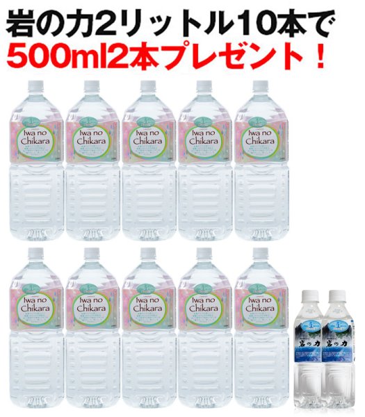 画像1: 超ミネラル水：岩の力10本で500ml2本プレゼント (1)
