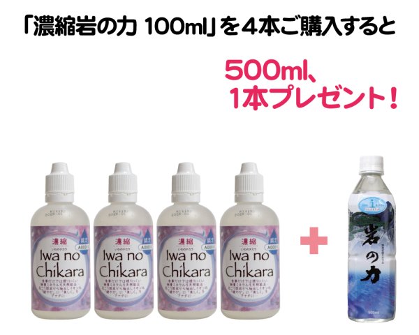画像1: 海の日セール｜濃縮岩の力100ml4本で岩の力500ml1本プレゼント (1)