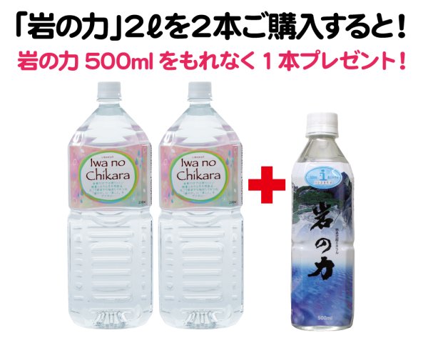 画像1: 海の日セール｜岩の力2リットル2本で500ml1本プレゼント (1)